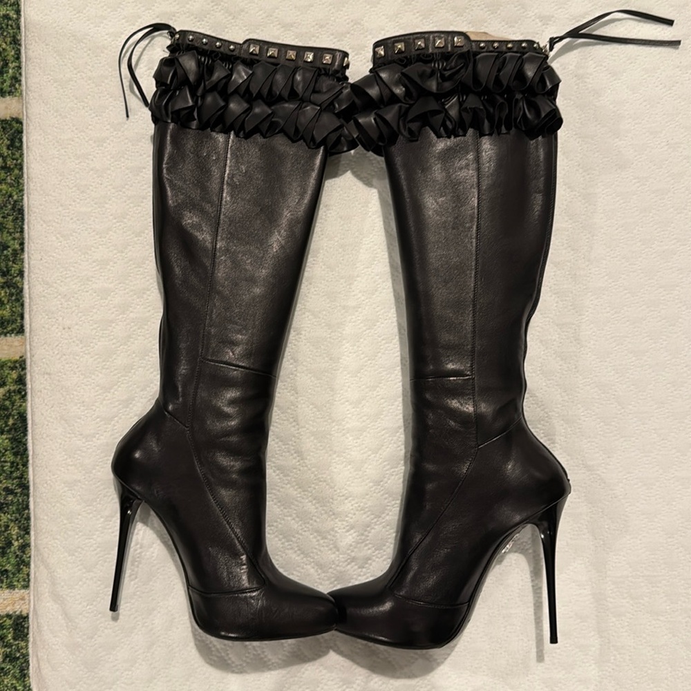Gianmarco lorenzi couture leather boots